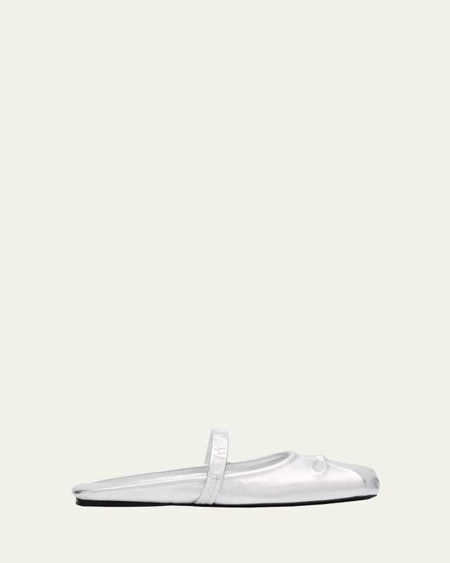 Sabot Metallic Mary Jane Ballerina Flats